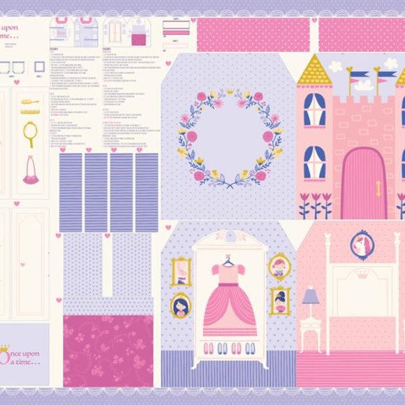 MODA Once Upon A Time Princess Playbook Cut and Sew Panel Stacy Iest Hsu 2059111 - Picture 1 of 2